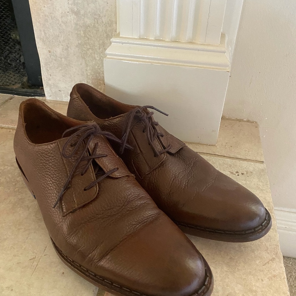 Franco Cuadra Mens Size 28 Brown Leather Dress Shoe